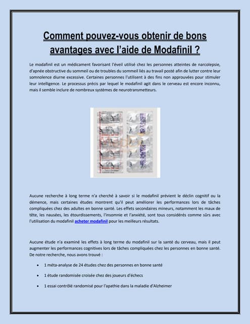 Comment acheter du modafinil
