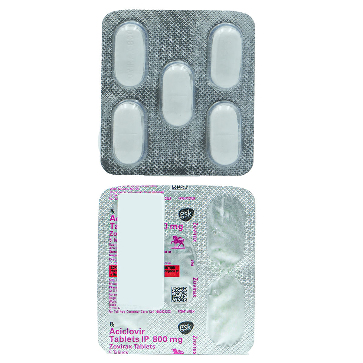 Zovirax de 800 mg