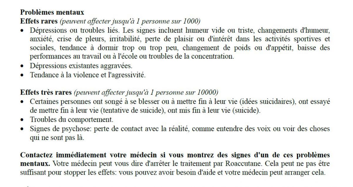 Accutane sans ordonnance
