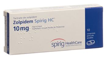Zolpidem zentiva 10 mg prix