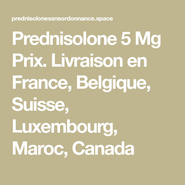 Prednisolone Prix