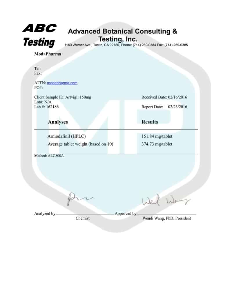 ordre armodafinil