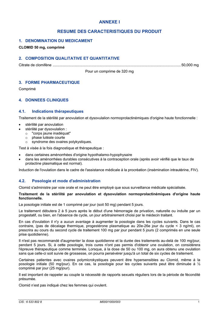 clomiphène 50mg